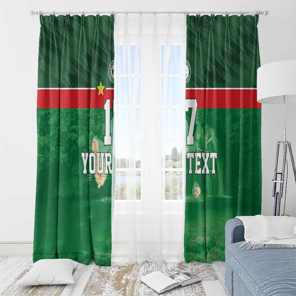 Custom Guadelope Football Window Curtain Basse Terre Green Style