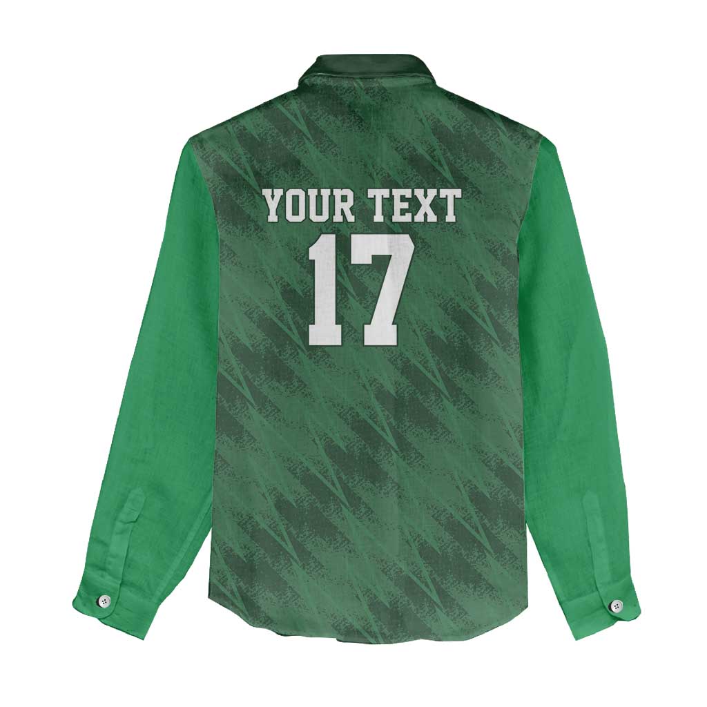 Custom Guadelope Football Women Casual Shirt Basse Terre Green Style