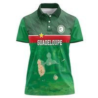 Custom Guadelope Football Women Polo Shirt Basse Terre Green Style