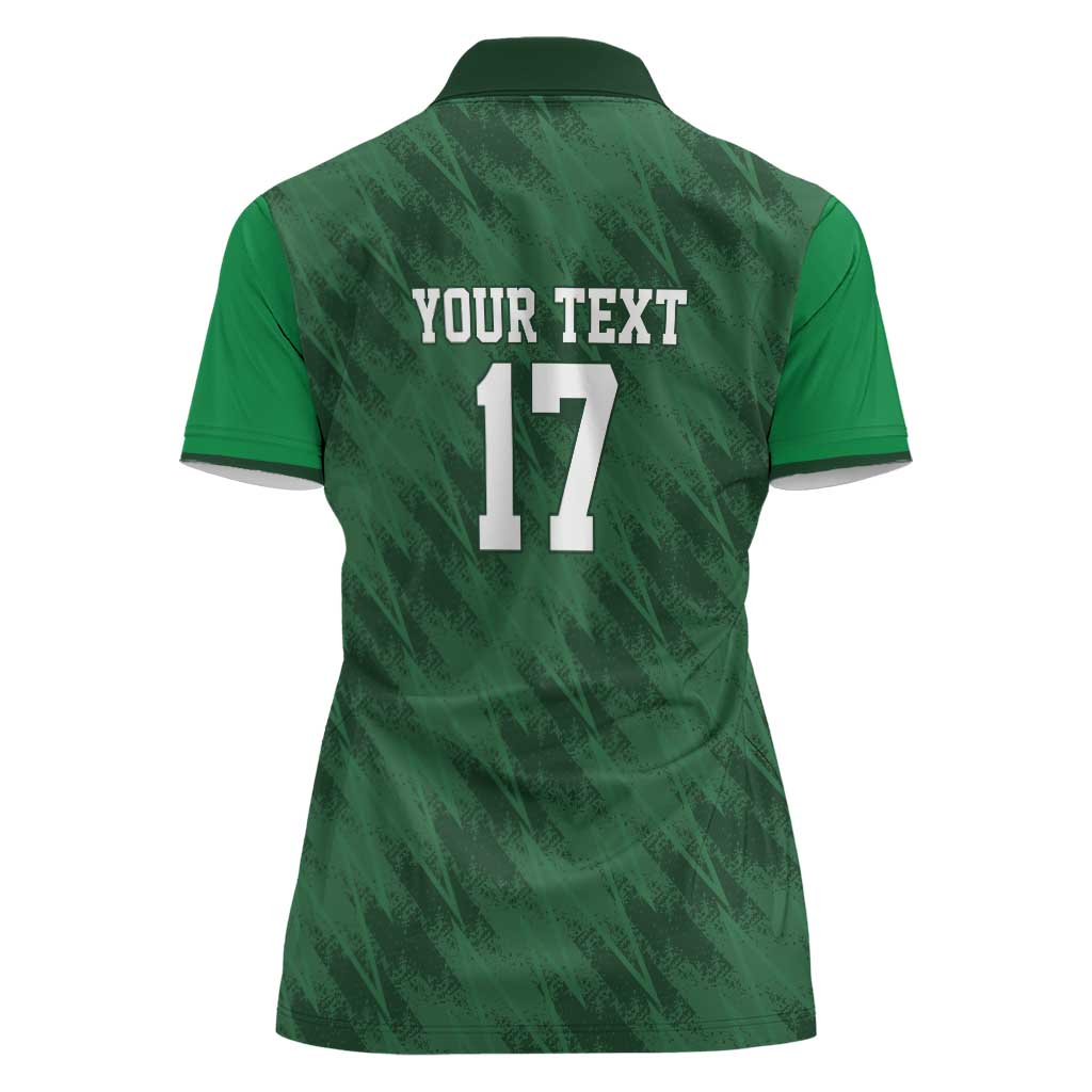 Custom Guadelope Football Women Polo Shirt Basse Terre Green Style