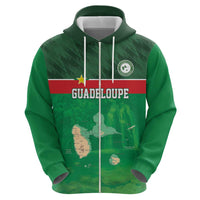 Custom Guadelope Football Zip Hoodie Basse Terre Green Style
