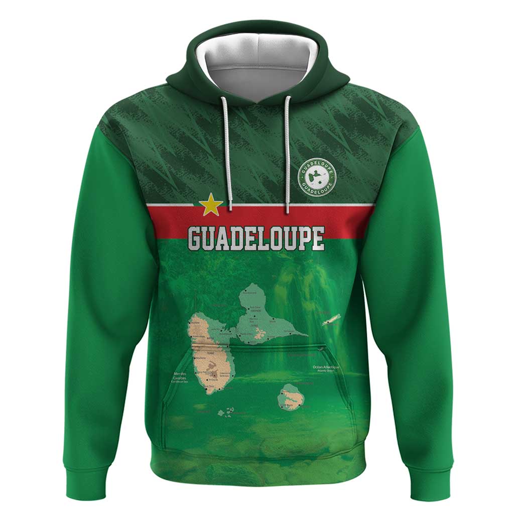 Custom Guadelope Football Zip Hoodie Basse Terre Green Style