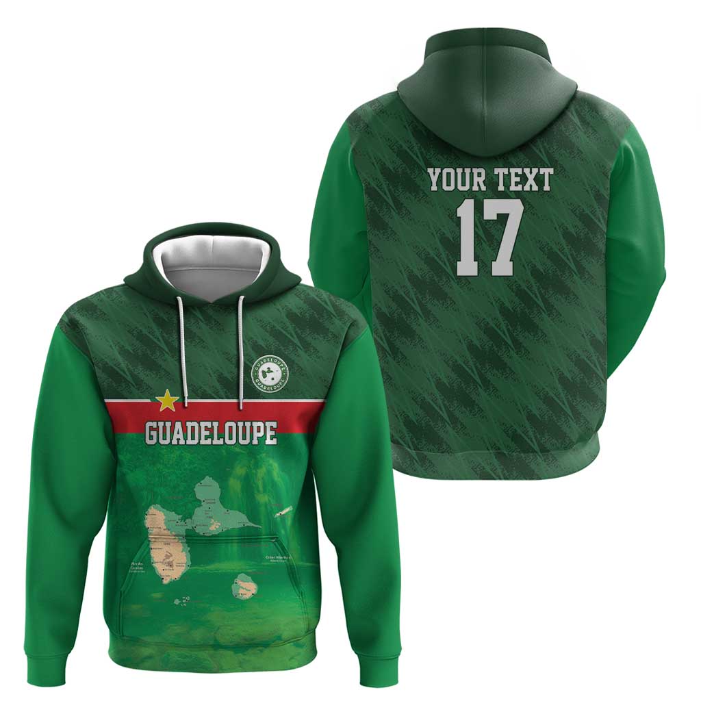 Custom Guadelope Football Zip Hoodie Basse Terre Green Style