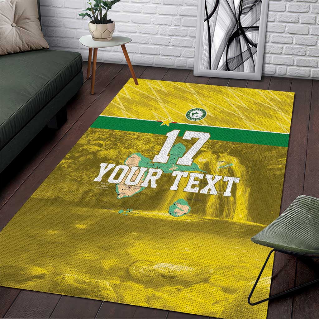 Custom Guadelope Football Area Rug Basse Terre Yellow Style