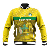Custom Guadelope Football Baseball Jacket Basse Terre Yellow Style