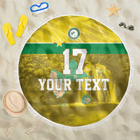 Custom Guadelope Football Beach Blanket Basse Terre Yellow Style