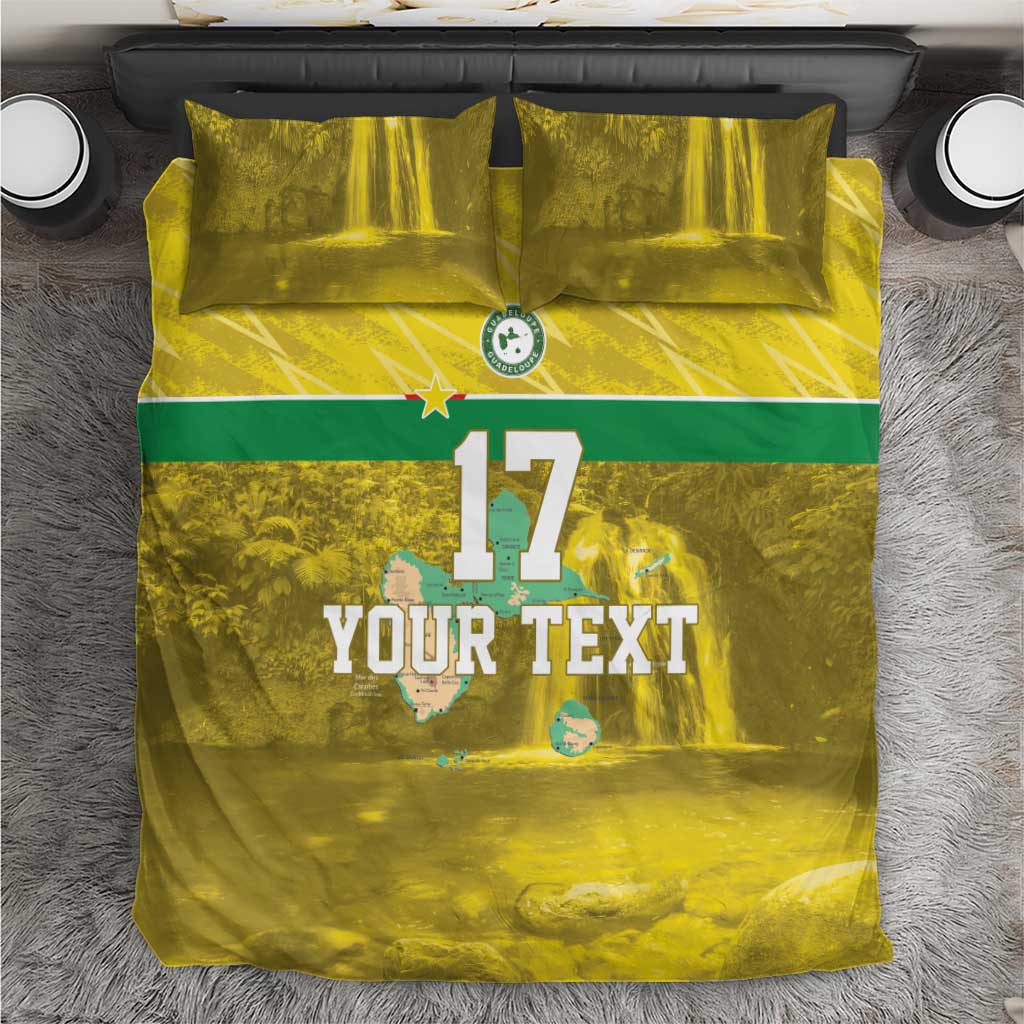 Custom Guadelope Football Bedding Set Basse Terre Yellow Style