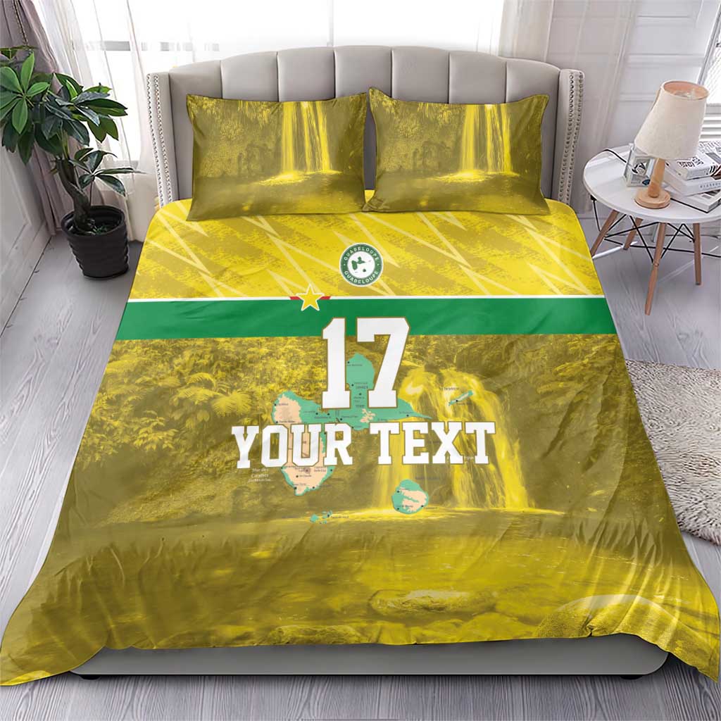 Custom Guadelope Football Bedding Set Basse Terre Yellow Style