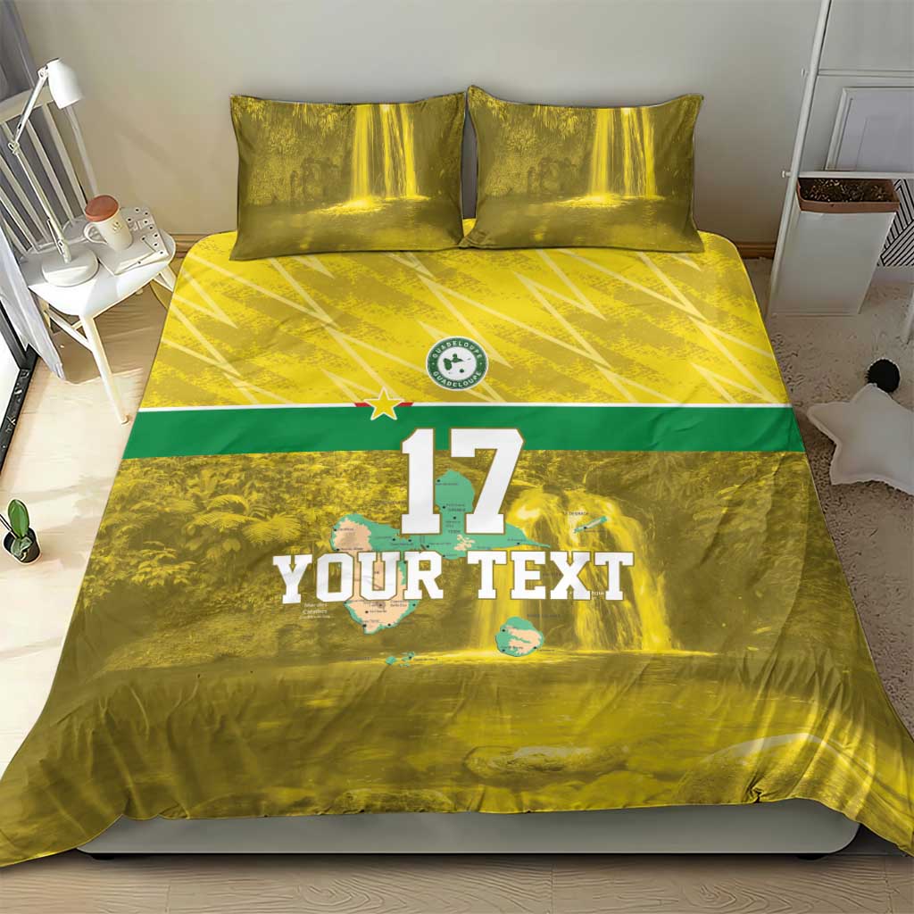 Custom Guadelope Football Bedding Set Basse Terre Yellow Style