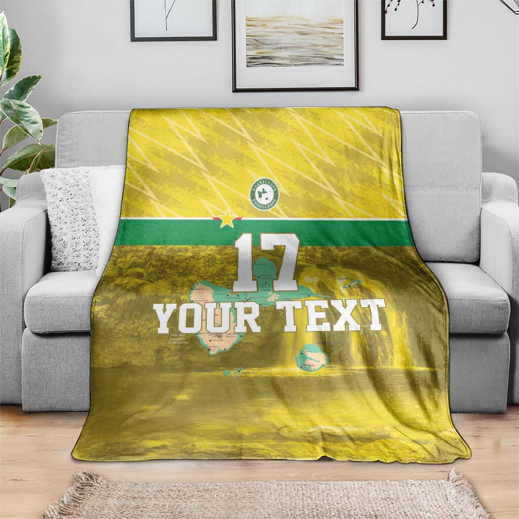 Custom Guadelope Football Blanket Basse Terre Yellow Style