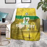Custom Guadelope Football Blanket Basse Terre Yellow Style