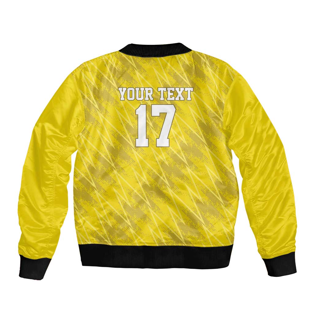 Custom Guadelope Football Bomber Jacket Basse Terre Yellow Style