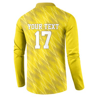 Custom Guadelope Football Button Sweatshirt Basse Terre Yellow Style