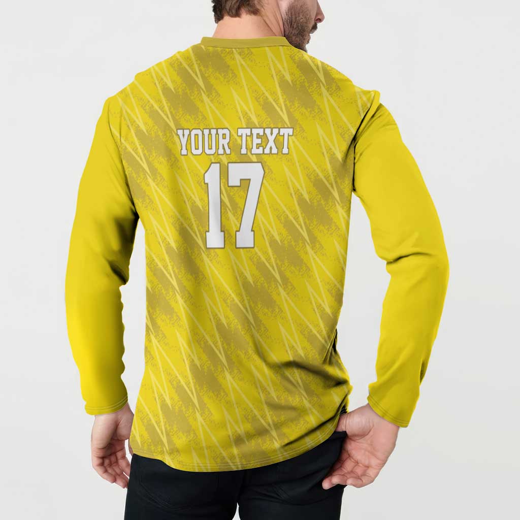 Custom Guadelope Football Button Sweatshirt Basse Terre Yellow Style