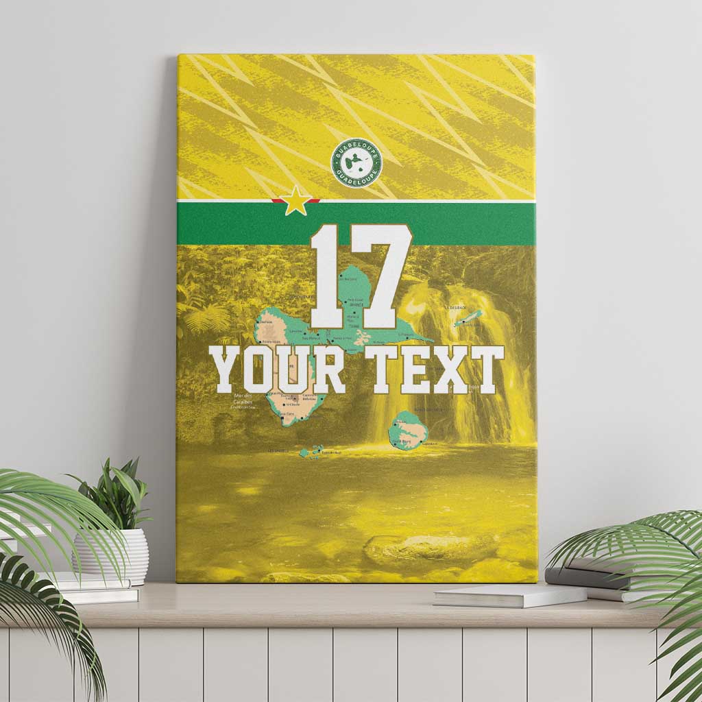 Custom Guadelope Football Canvas Wall Art Basse Terre Yellow Style