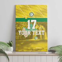 Custom Guadelope Football Canvas Wall Art Basse Terre Yellow Style