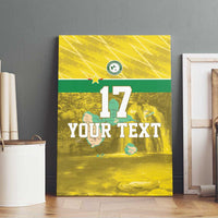 Custom Guadelope Football Canvas Wall Art Basse Terre Yellow Style