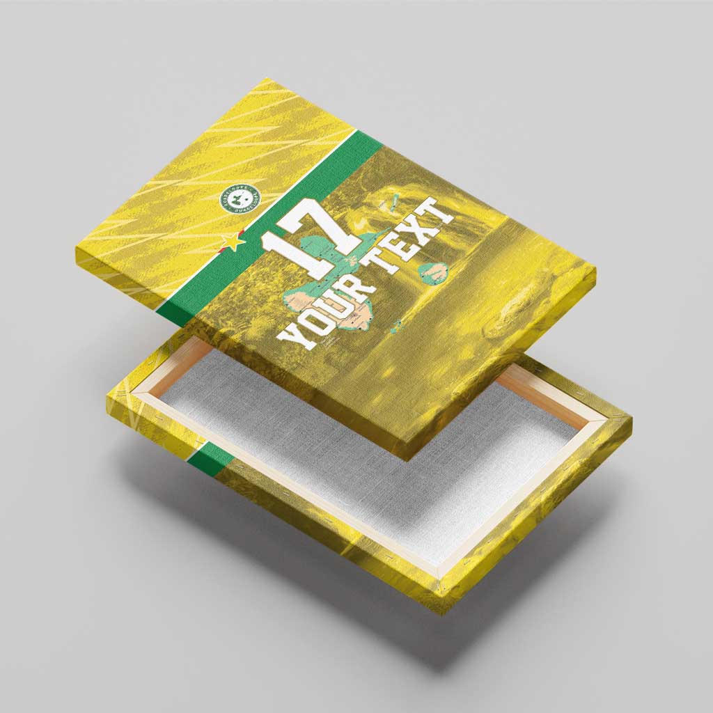 Custom Guadelope Football Canvas Wall Art Basse Terre Yellow Style