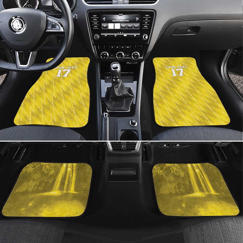 Custom Guadelope Football Car Mats Basse Terre Yellow Style