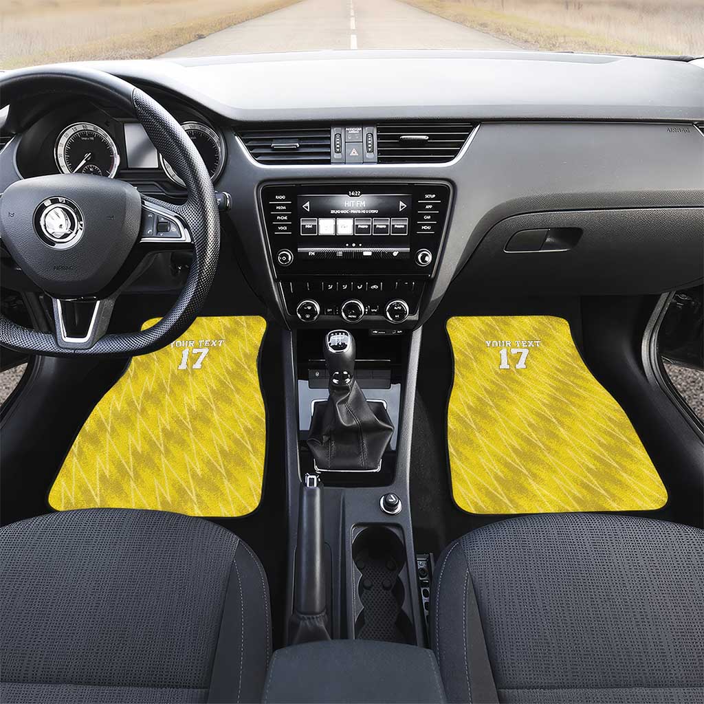 Custom Guadelope Football Car Mats Basse Terre Yellow Style