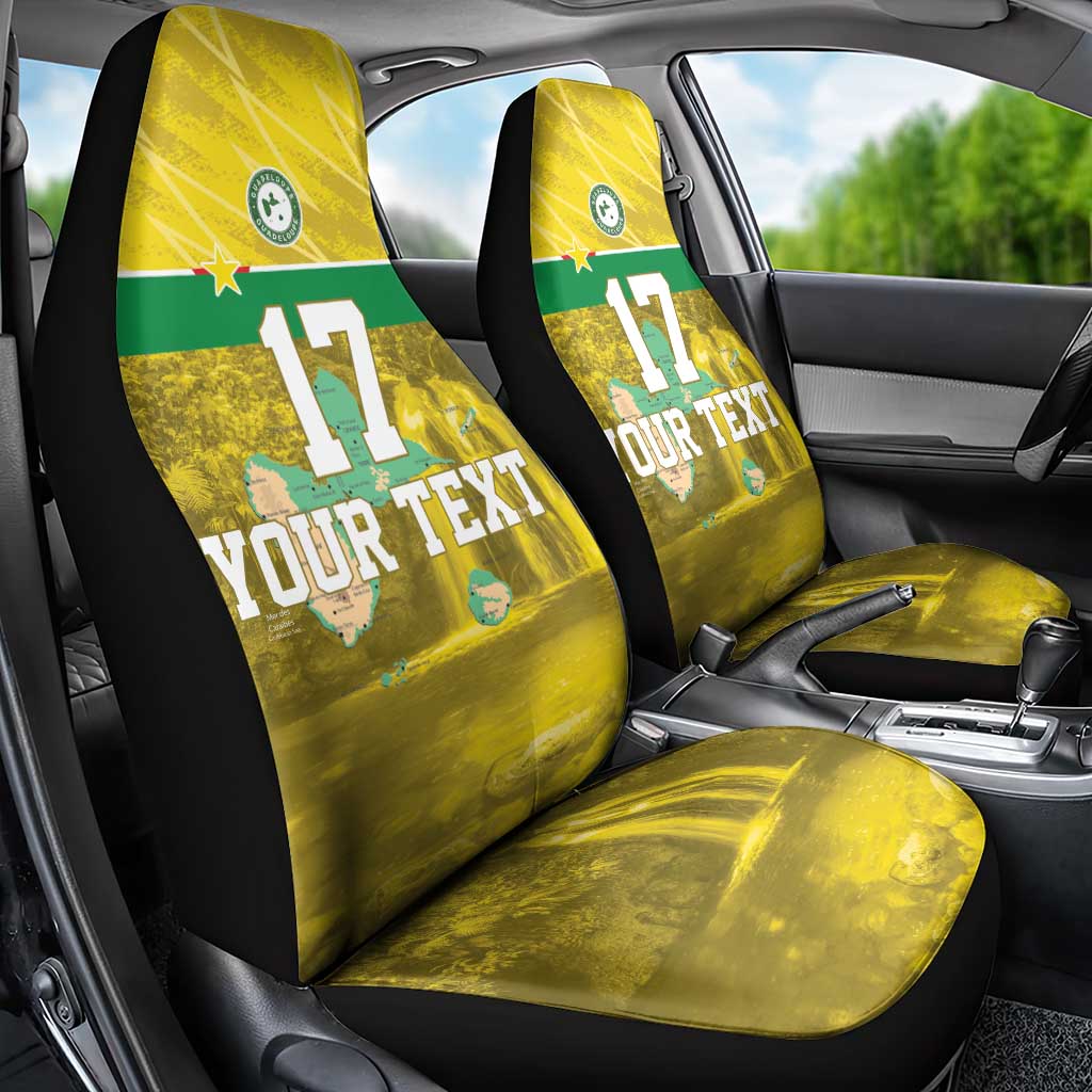 Custom Guadelope Football Car Seat Cover Basse Terre Yellow Style