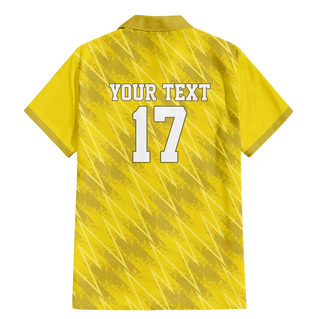 Custom Guadelope Football Family Matching Mermaid Dress and Hawaiian Shirt Basse Terre Yellow Style