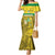 Custom Guadelope Football Family Matching Mermaid Dress and Hawaiian Shirt Basse Terre Yellow Style