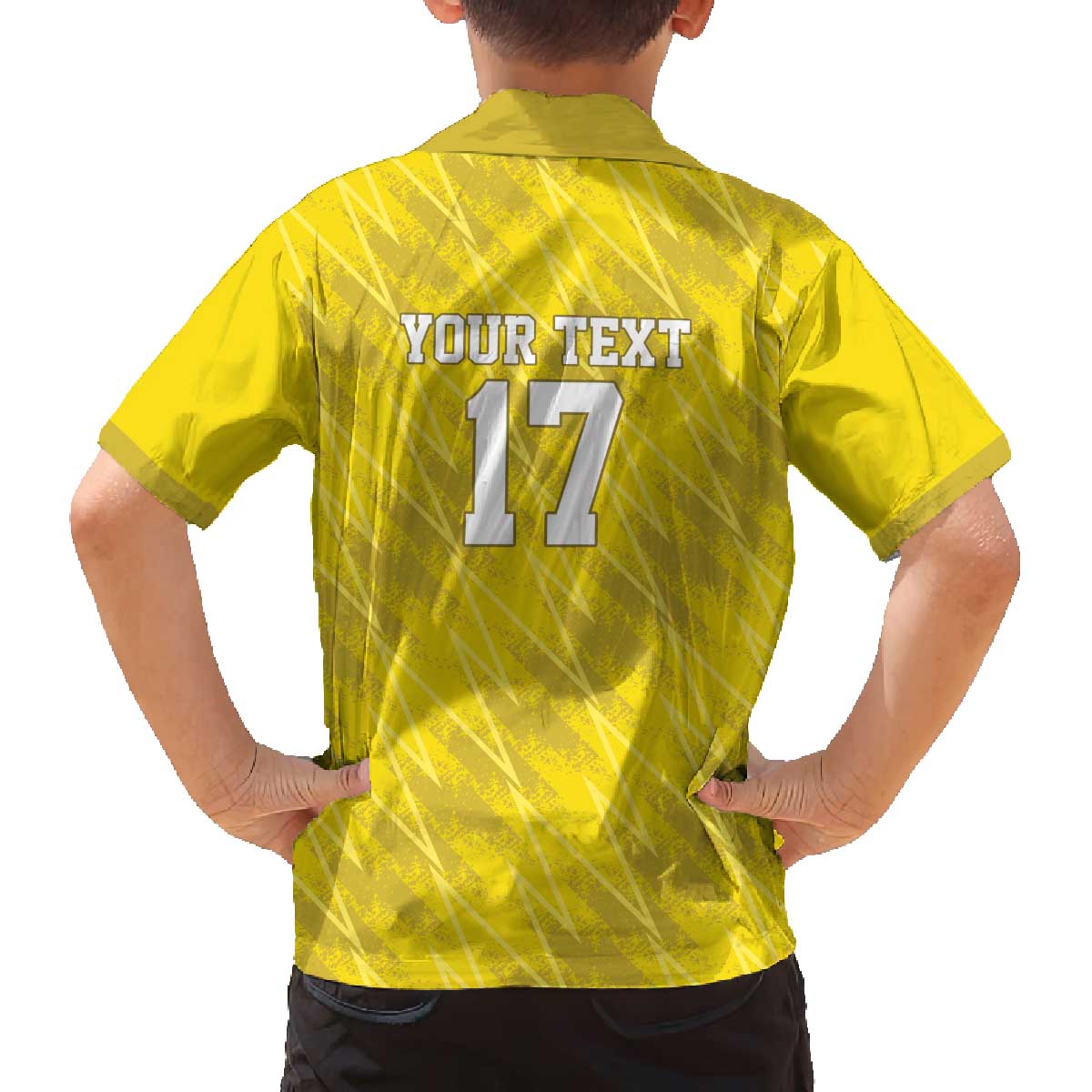 Custom Guadelope Football Family Matching Off The Shoulder Long Sleeve Dress and Hawaiian Shirt Basse Terre Yellow Style