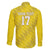 Custom Guadelope Football Family Matching Off The Shoulder Long Sleeve Dress and Hawaiian Shirt Basse Terre Yellow Style