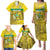 Custom Guadelope Football Family Matching Puletasi and Hawaiian Shirt Basse Terre Yellow Style