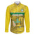 Custom Guadelope Football Family Matching Short Sleeve Bodycon Dress and Hawaiian Shirt Basse Terre Yellow Style