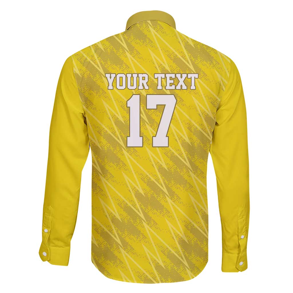 Custom Guadelope Football Family Matching Short Sleeve Bodycon Dress and Hawaiian Shirt Basse Terre Yellow Style