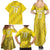 Custom Guadelope Football Family Matching Summer Maxi Dress and Hawaiian Shirt Basse Terre Yellow Style