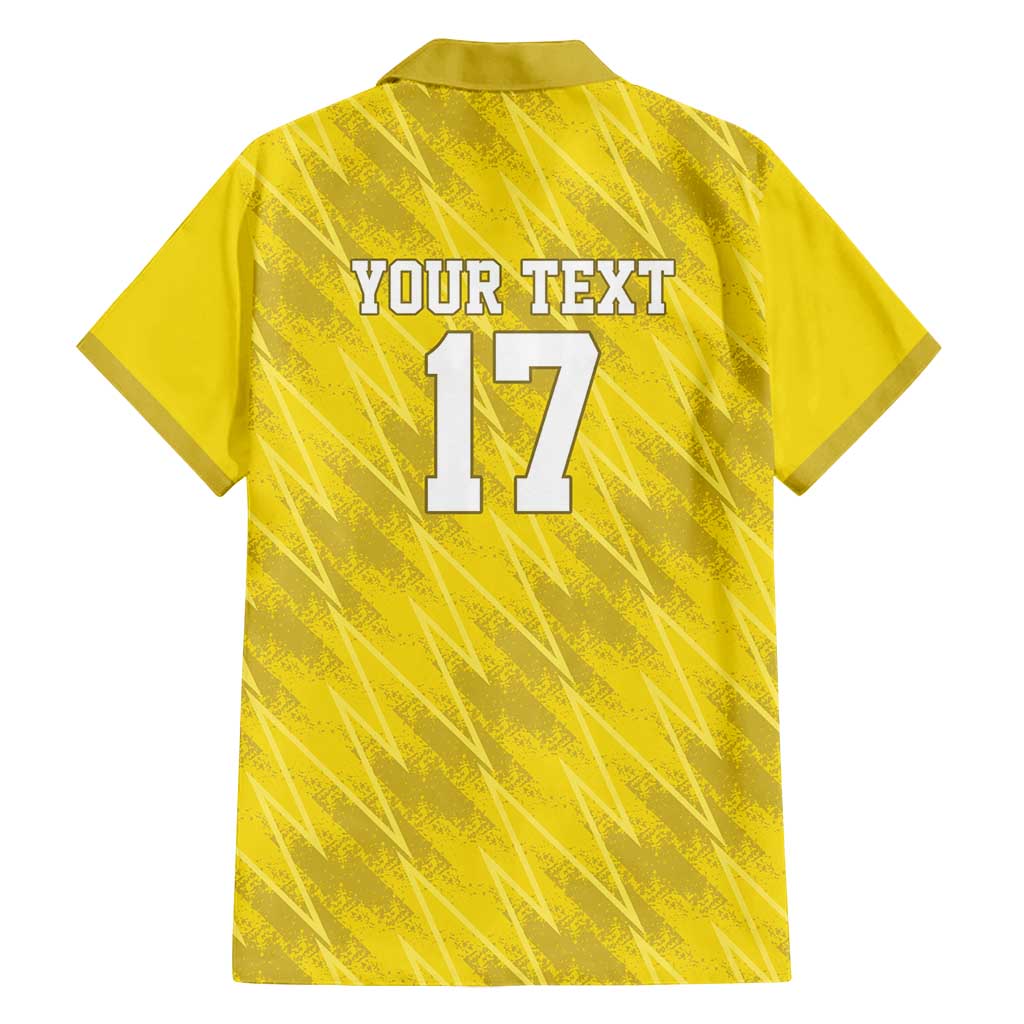 Custom Guadelope Football Family Matching Summer Maxi Dress and Hawaiian Shirt Basse Terre Yellow Style