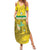 Custom Guadelope Football Family Matching Summer Maxi Dress and Hawaiian Shirt Basse Terre Yellow Style