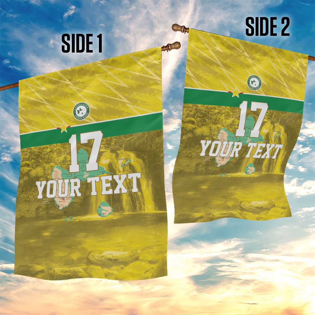 Custom Guadelope Football Garden Flag Basse Terre Yellow Style
