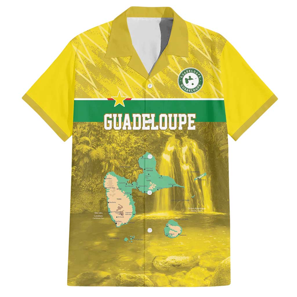 Custom Guadelope Football Hawaiian Shirt Basse Terre Yellow Style