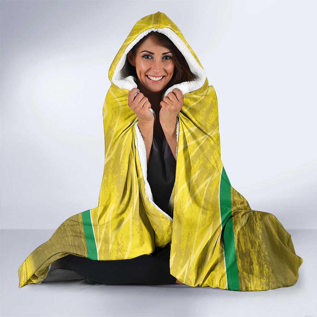 Custom Guadelope Football Hooded Blanket Basse Terre Yellow Style