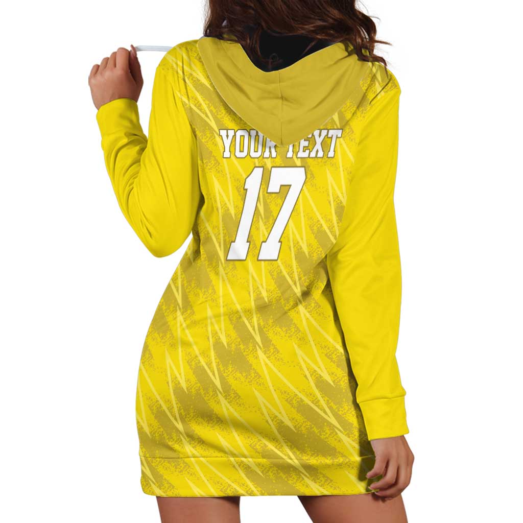 Custom Guadelope Football Hoodie Dress Basse Terre Yellow Style