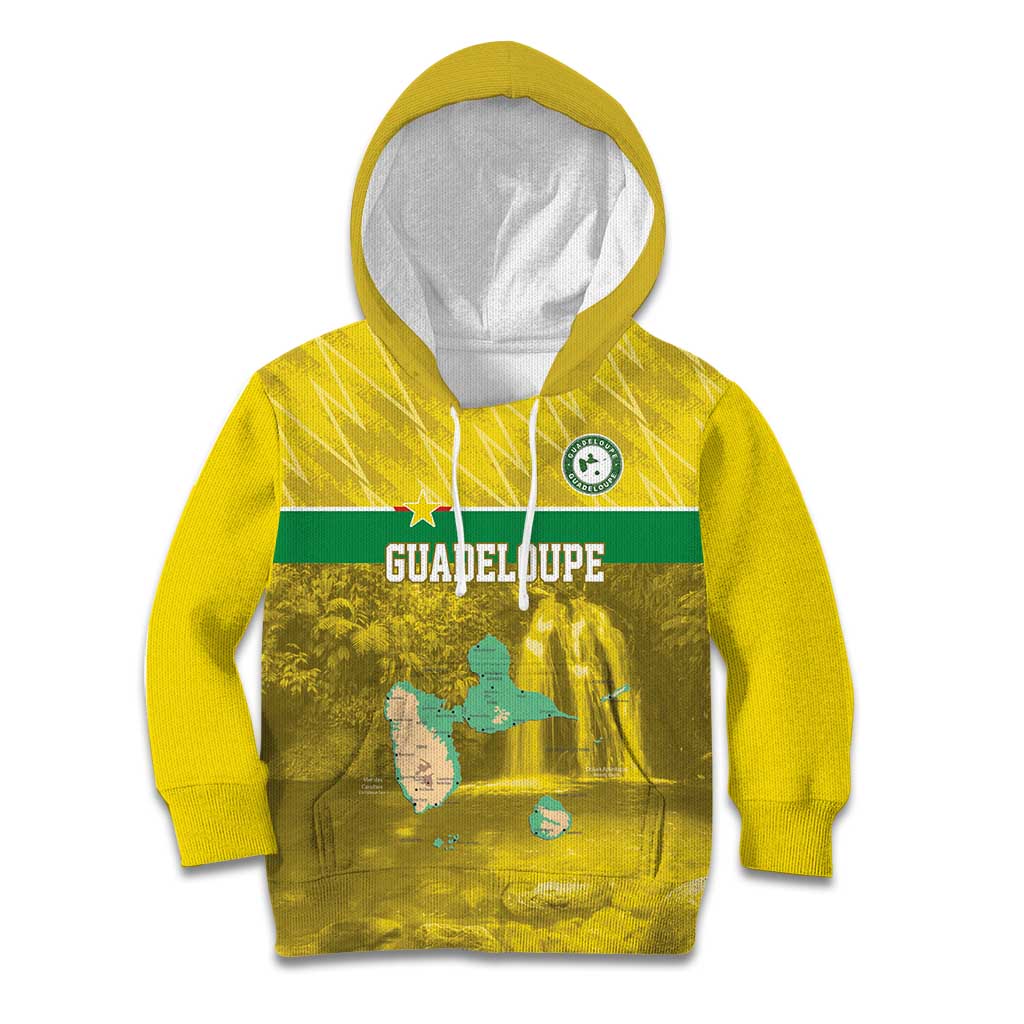 Custom Guadelope Football Kid Hoodie Basse Terre Yellow Style