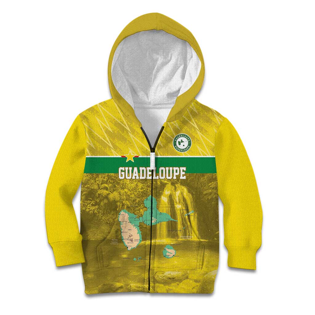 Custom Guadelope Football Kid Hoodie Basse Terre Yellow Style