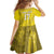 Custom Guadelope Football Kid Short Sleeve Dress Basse Terre Yellow Style