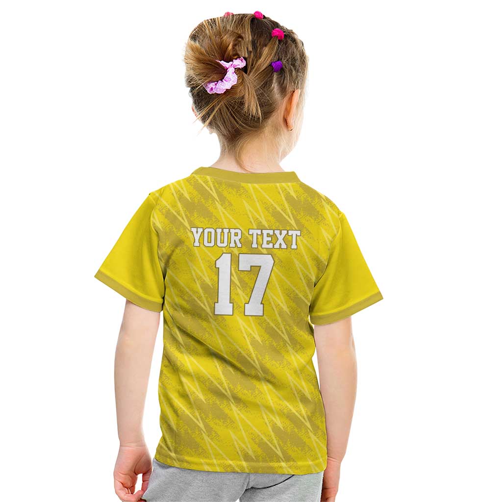 Custom Guadelope Football Kid T Shirt Basse Terre Yellow Style