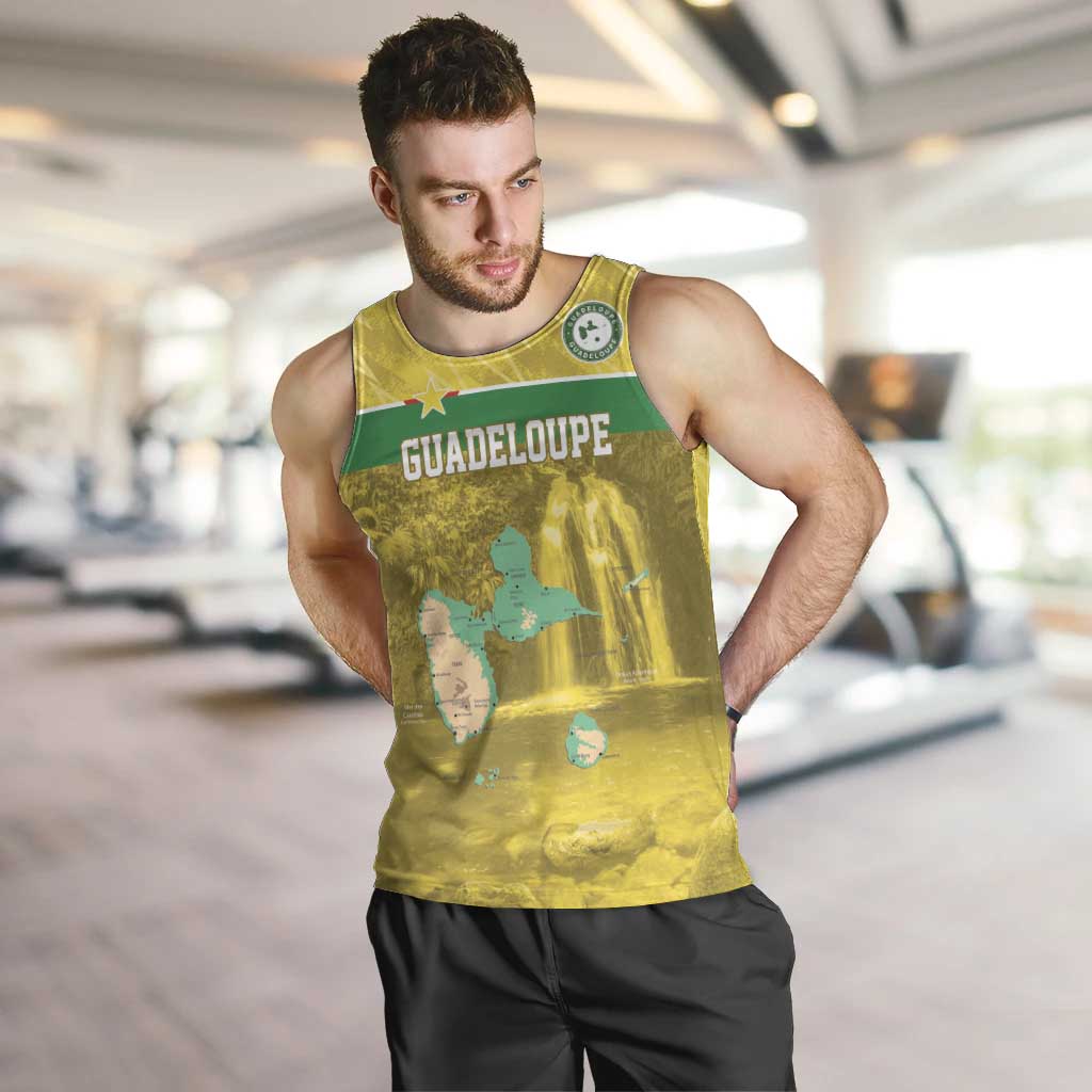 Custom Guadelope Football Men Tank Top Basse Terre Yellow Style