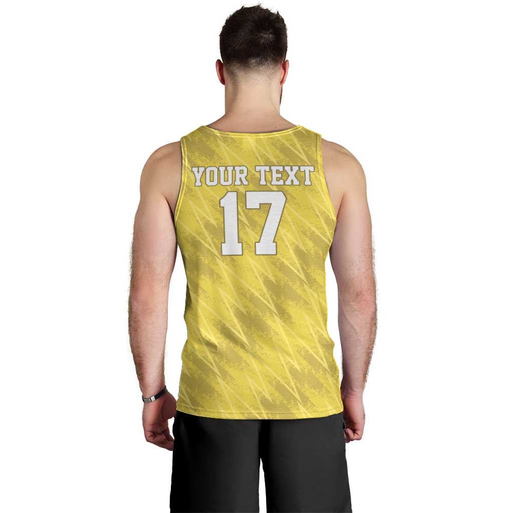 Custom Guadelope Football Men Tank Top Basse Terre Yellow Style