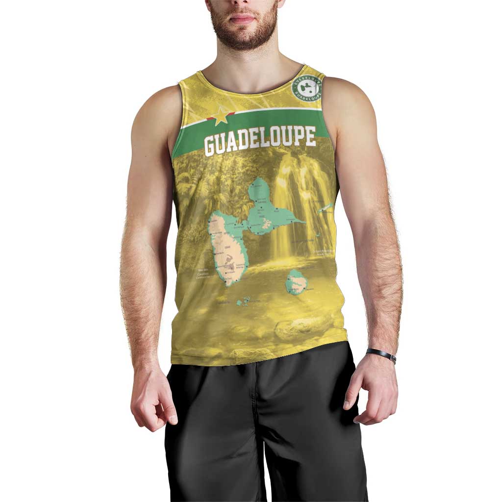 Custom Guadelope Football Men Tank Top Basse Terre Yellow Style