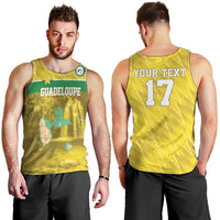 Custom Guadelope Football Men Tank Top Basse Terre Yellow Style