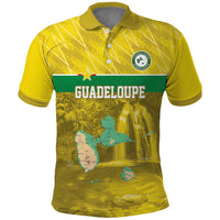 Custom Guadelope Football Polo Shirt Basse Terre Yellow Style