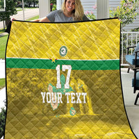 Custom Guadelope Football Quilt Basse Terre Yellow Style