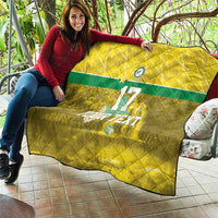 Custom Guadelope Football Quilt Basse Terre Yellow Style
